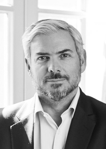 Black and white portrait of Daniel Melhem